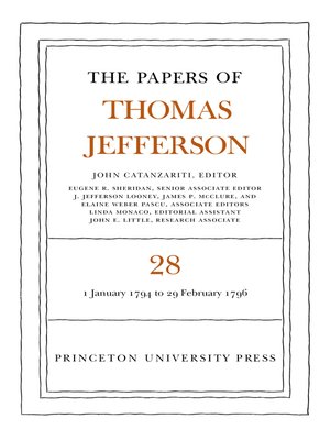 cover image of The Papers of Thomas Jefferson, Volume 28